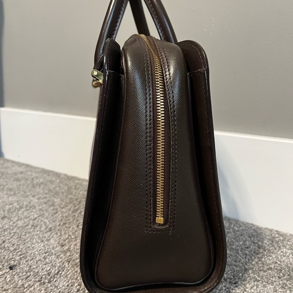 Louis Vuitton Damier Ebene Triana Checkered Brown Handbag, Authentic, EUC - Picture 4 of 10